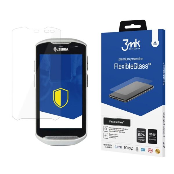 Folie protectie pentru Zebra TC56DJ, 3MK, Sticla, Transparent
