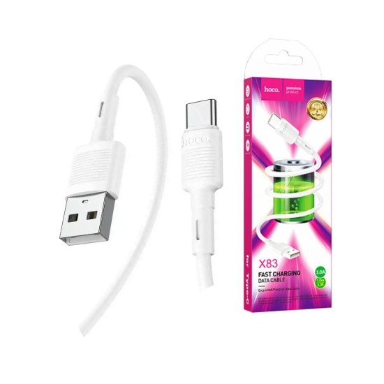 cablu USB-C Hoco X83 alb