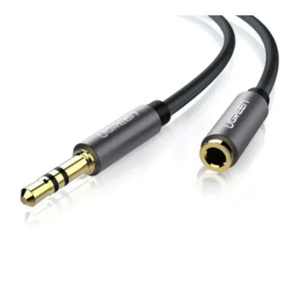Cablu audio Ugreen AV118 stereo 3.5 mm jack (T) la 3.5 mm jack (M) 1m, negru