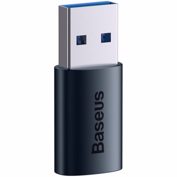 Adaptor Baseus Ingenuity Series Mini OTG, USB 3.1 (T) to USB Type-C (M), corp metalic, albastru
