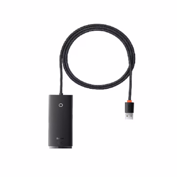 Cablu de date cu HUB, Baseus, Lite 4-in-1, USB - 4 x USB 3.0, 25 cm, negru