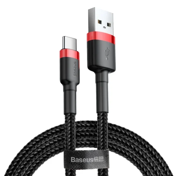 Cablu date și încărcare USB-A la USB-C, QC 3.0, 2A, 2m, Baseus, negru