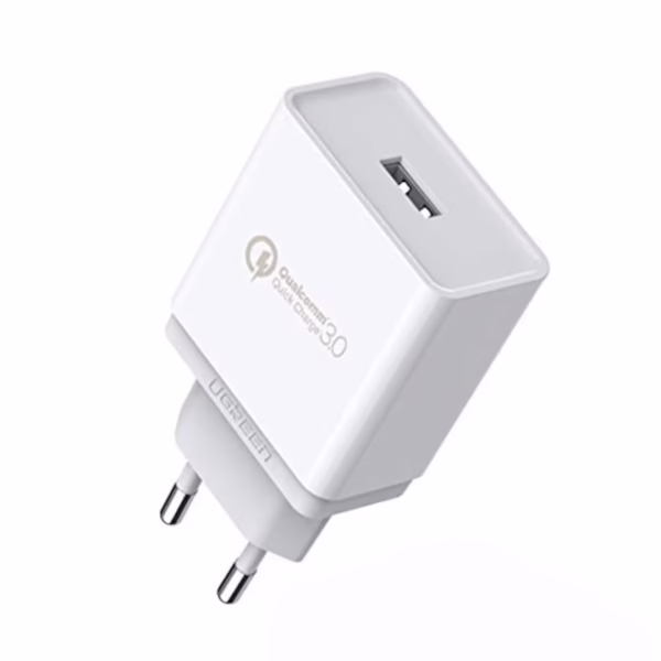 Încarcător rețea Ugreen USB, Quick Charge 3.0, alb