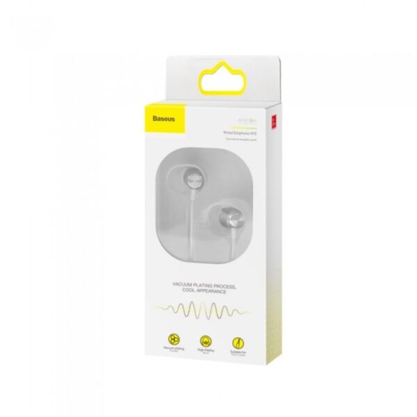 Căști audio cu microfon Baseus Encok H13, alb
