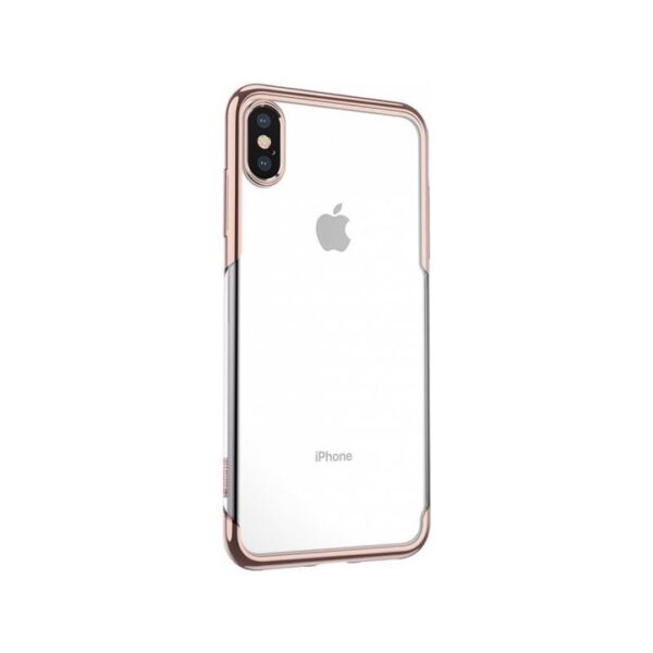 Husă de protecție pentru iPhone X / XS, Shining , Baseus, transparent cu auriu