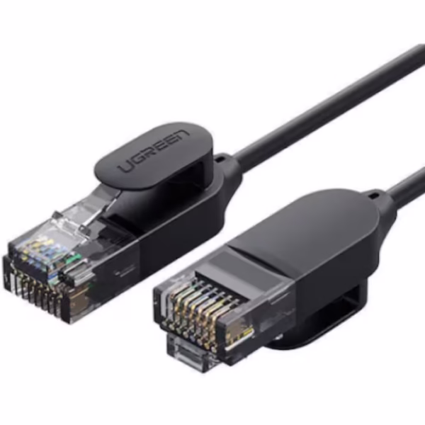 Cablu retea Ugreen NW122 Ethernet Cat. 6A, mufat 2xRJ45, UTP, 1m, negru