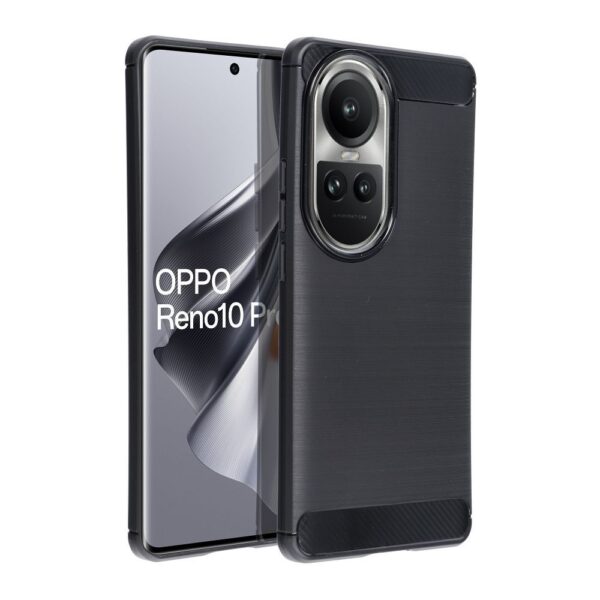 Husă de protecție CARBON pentru OPPO Reno 10 Pro 5G, neagră