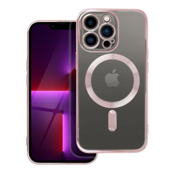 Husă de protecție ELECTRO MAG compatibilă MagSafe pentru iPhone 13 Pro, auriu roz