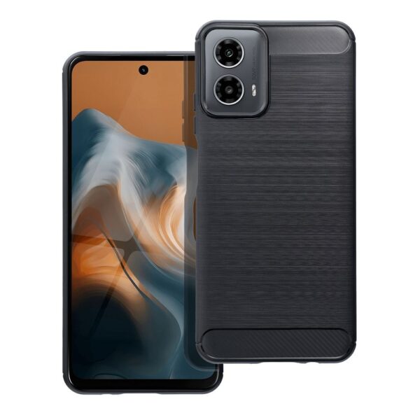 Husă de protecție CARBON pentru Motorola Moto G34 5G, neagră
