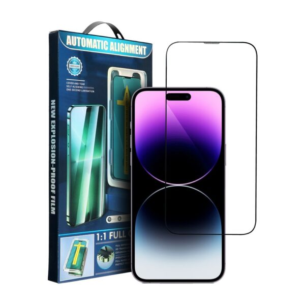 Folie sticlă securizată cu aplicator pentru iPhone 16 Plus