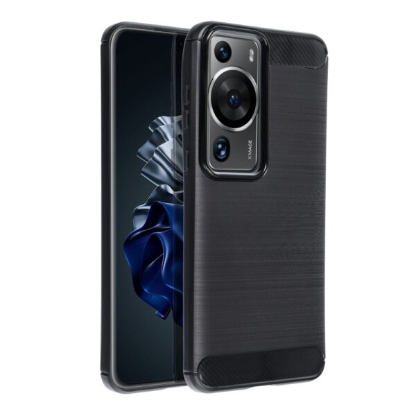 Husă de protecție CARBON pentru HUAWEI P60 / P60 Pro, neagră