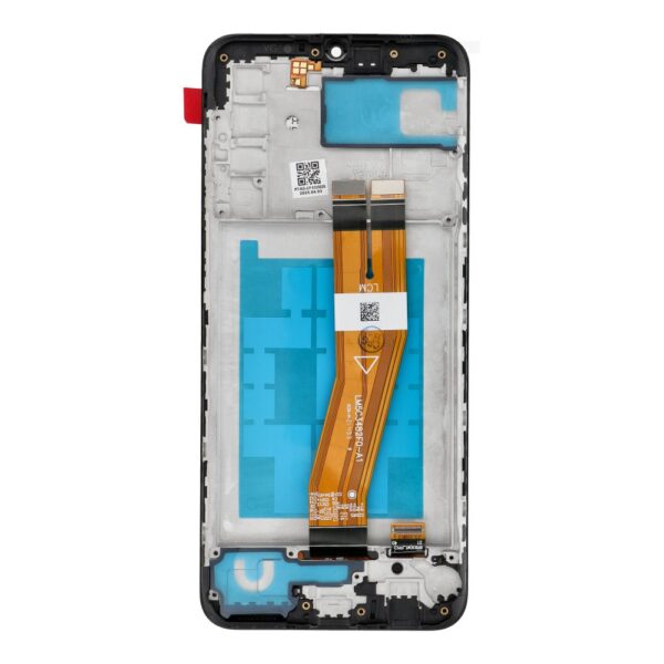 Display cu touchscreen pentru Samsung Galaxy A02s, cu ramă, (164mm)