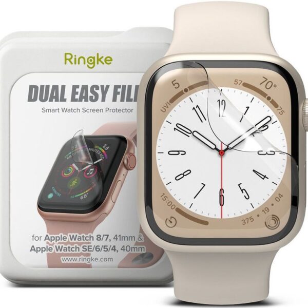 Set 3 x folie protecție Ringke pentru Apple Watch 4/5/6/7/8/SE 40/41mm