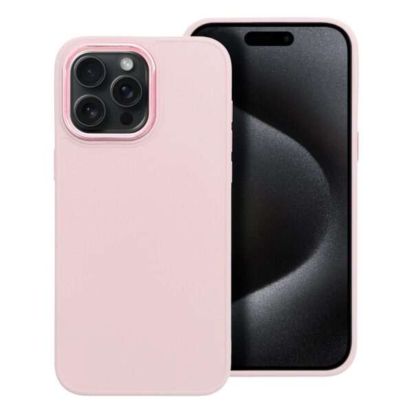 Husă de protecție FRAME pentru iPhone 15 Pro Max, roz