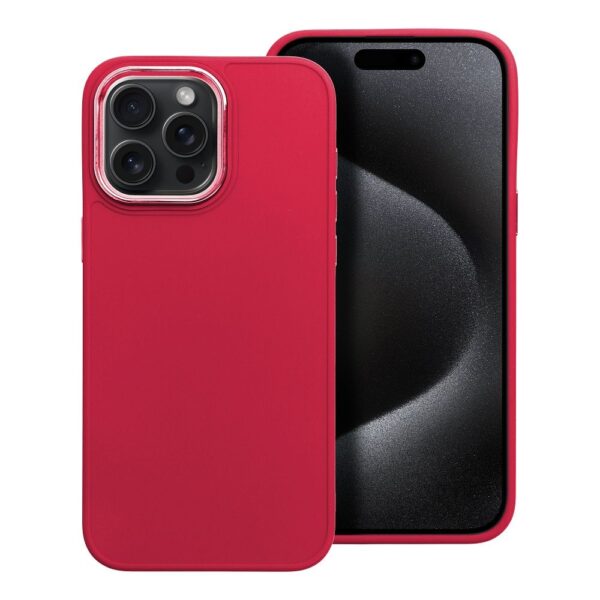 Husă de protecție FRAME pentru iPhone 15 Pro Max, magenta