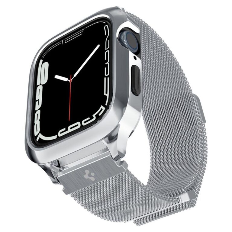 husa spigen metal fit pro apple watch silver