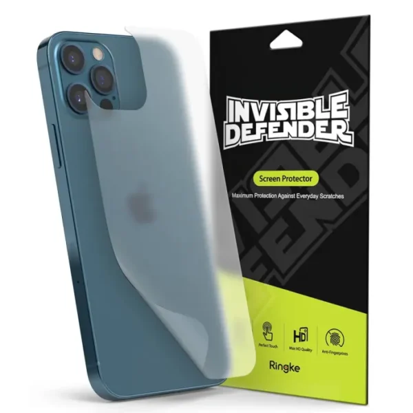 Folie de protecție spate Rearth Ringke Invisible Defender pentru iPhone 12 Pro Max, mată, transparentă