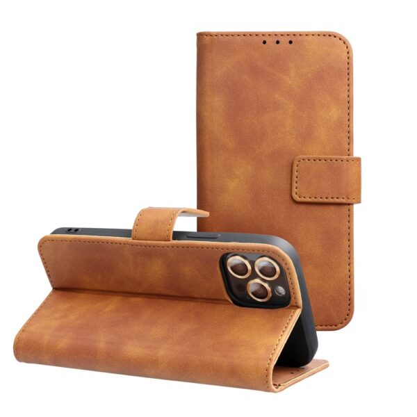 Husă de protecție, flip cover, TENDER, pentru Samsung Galaxy A17, maro