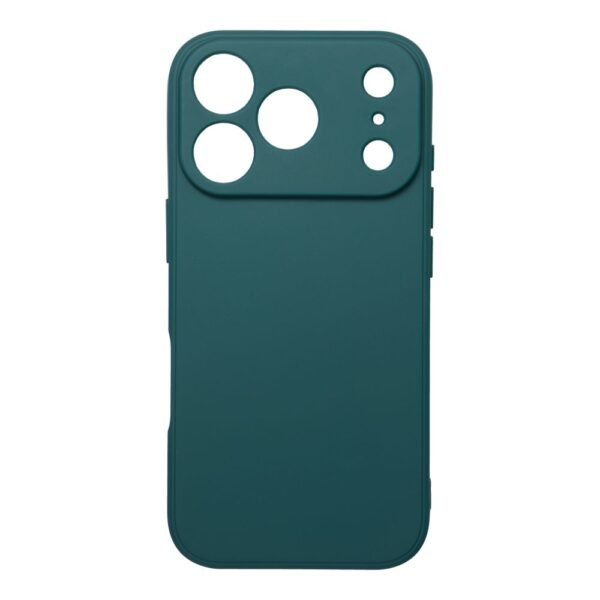 Husă de protecție din silicon pentru iPhone 17 Pro, verde închis
