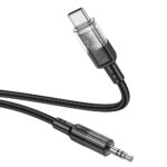 cablu AUX Hoco UPA27 jack 3.5mm la usb-c negru