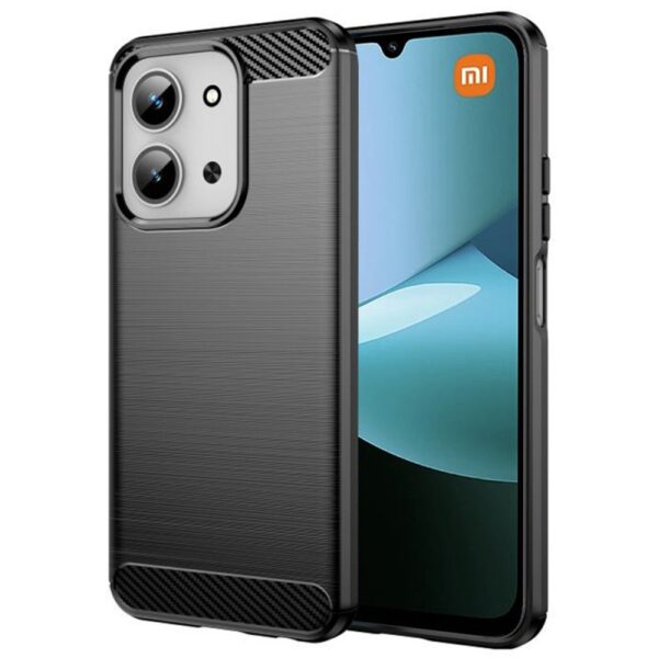 Husă de protecție Carbon pentru Xiaomi Redmi 15C 4G, neagră