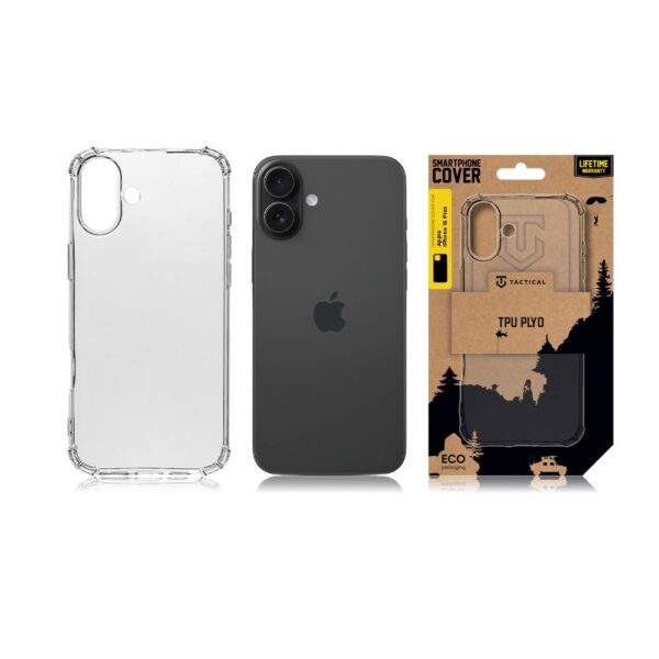 Husă de protecție Tactical pentru Apple iPhone 16 Plus, transparentă