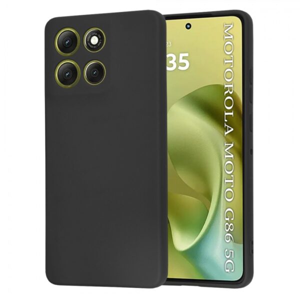 Husă de protecție din silicon  pentru Motorola Moto G86 5G, negru