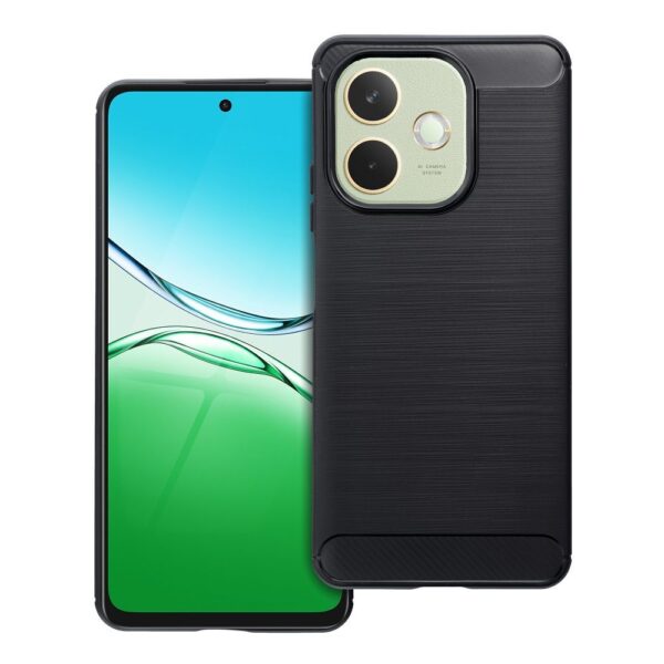 Husă de protecție Carbon pentru Oppo A5 Pro 5G, neagră