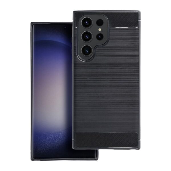 Husă de protecție Carbon pentru Samsung Galaxy S25 FE, neagră