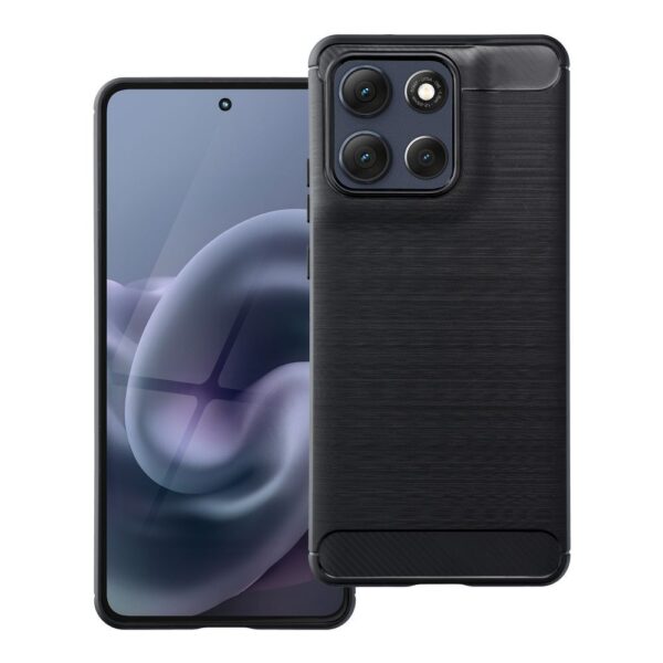 Husă de protecție Carbon pentru Motorola Moto G86 5G, neagră