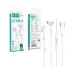 casti cu fir USB-C Hoco M93 albe
