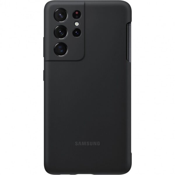 Set husa Samsung pentru Samsung Galaxy S21 Ultra cu S Pen, Silicon, Negru