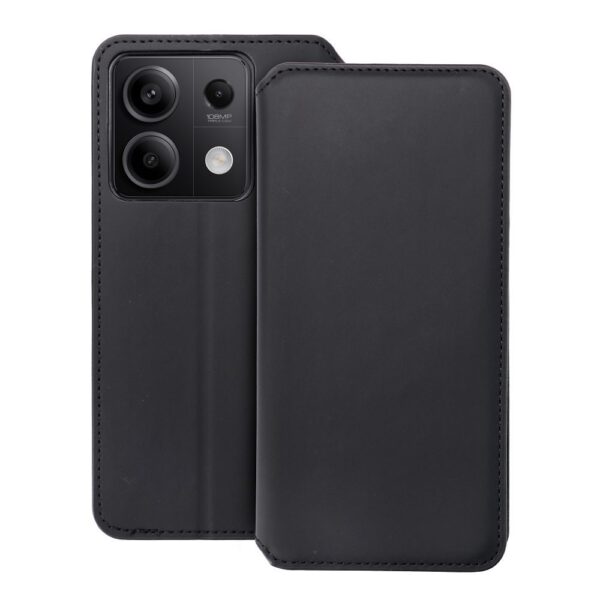 Husă de protecție flip cover Dual Pocket pentru Xiaomi Redmi Note 13 5G, negru