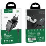 incarcator retea Hoco N2 USB-A cu cablu Lightning negru