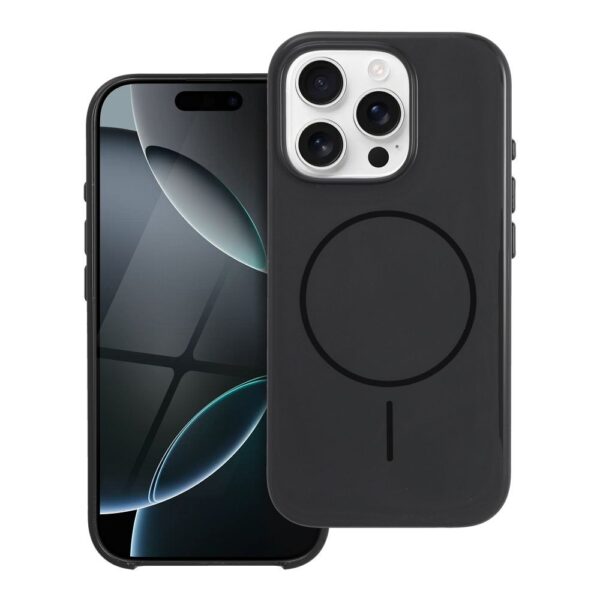 Husă de protecție Glossy compatibila MagSafe pentru iPhone 14 Pro, gri