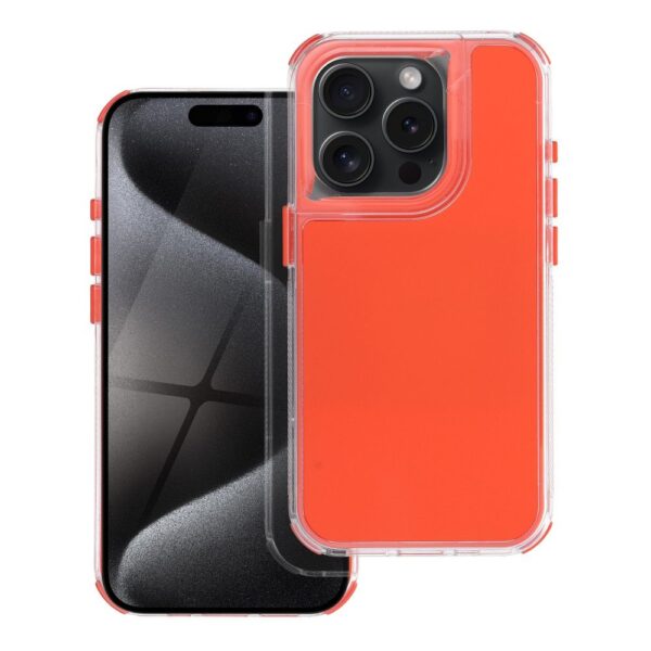 Husa Matrix pentru iPhone 15, portocaliu