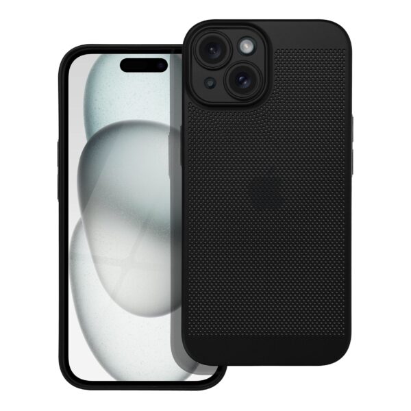 Husa Breezy pentru iPhone 15, negru
