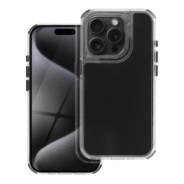 Husa Matrix pentru iPhone 15, negru
