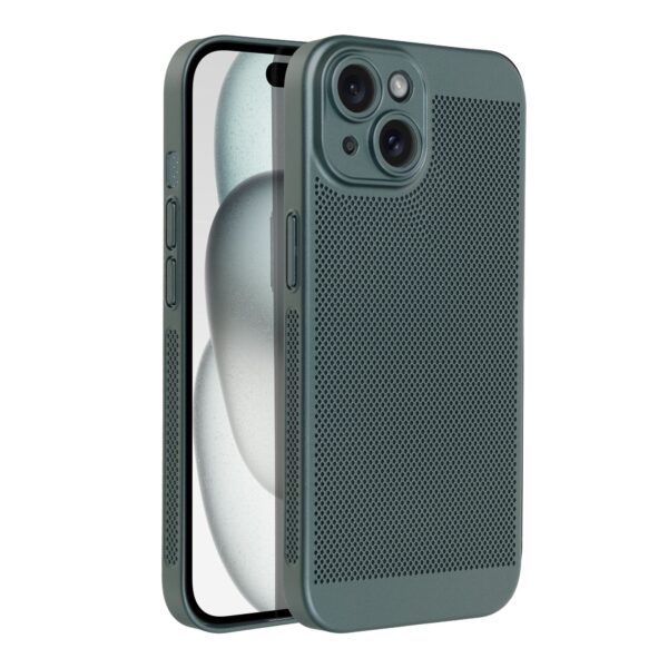 Husa Breezy pentru iPhone 15, verde