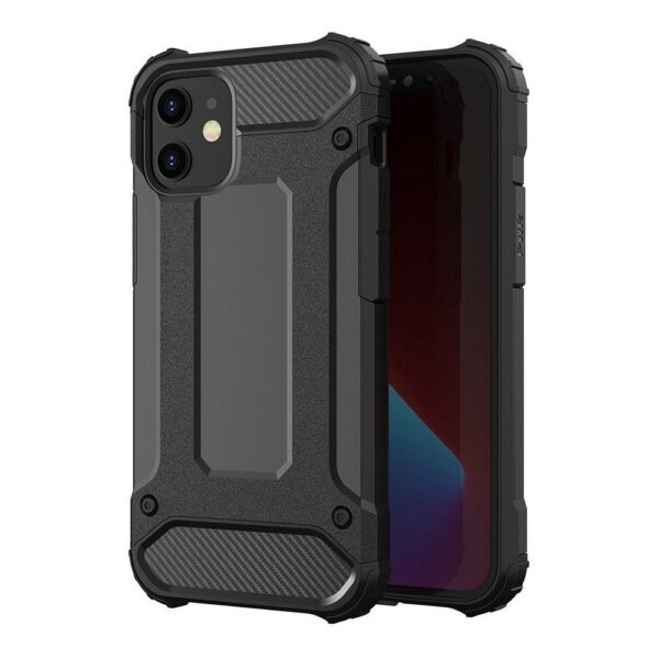 Husă de protecție pentru iPhone 12, 12 Pro, neagră
