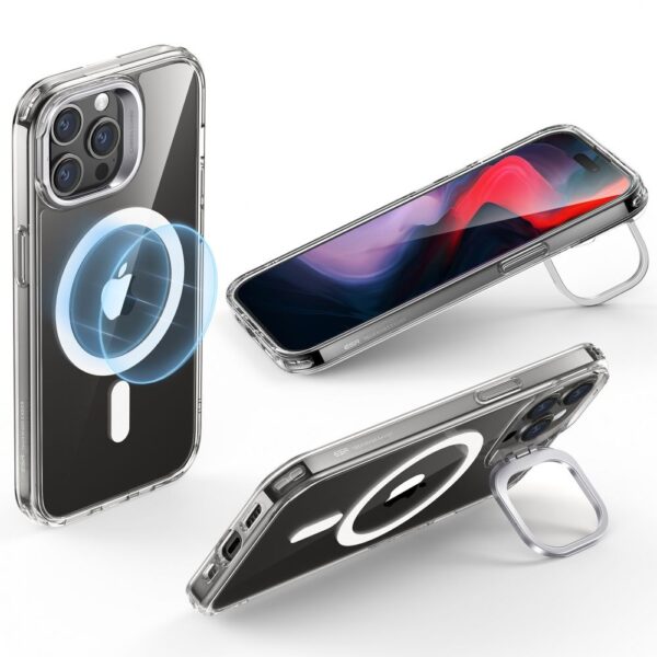 Husă de protecție ESR Classic Kickstand Halolock MagSafe compatibila cu iPhone 15 Pro Max, transparentă