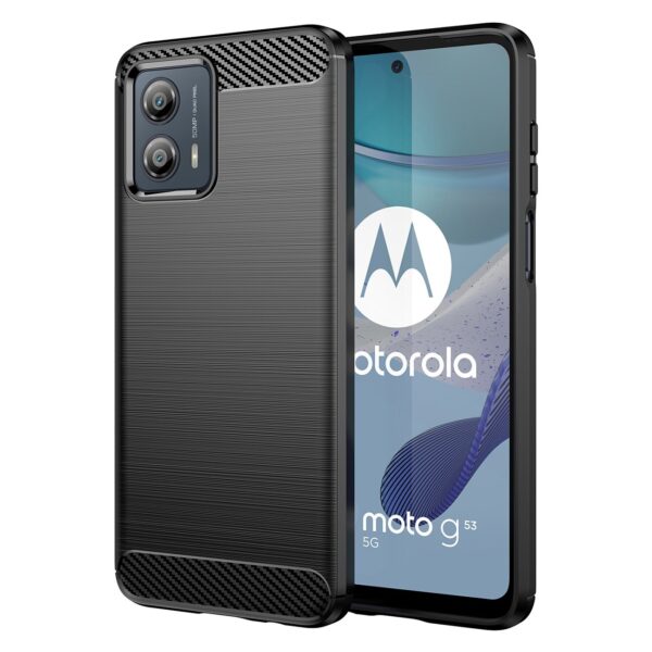Husă de protecție Carbon pentru Motorola G53, negru