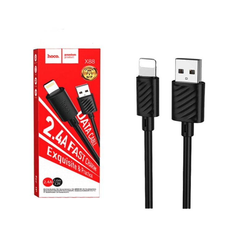 Cablu hoco X88 USB-A la Lightning Negru
