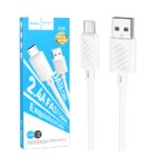 Cablu hoco X88 USB-A la Micro USB Alb