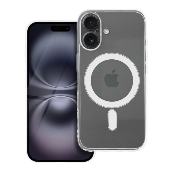 Husă de protecție Clear compatibila MagSafe pentru iPhone 16, transparent