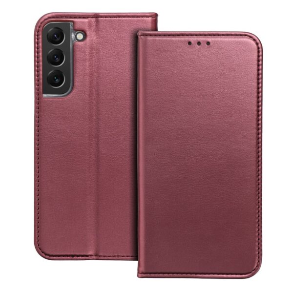 Husă flip cover Smart Magneto pentru Samsung Galaxy A57, vișinie