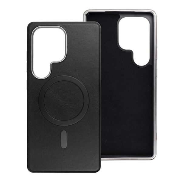 Husă protecție Gentleman compatibilă MagSafe pentru Samsung Galaxy S26 Ultra, neagră