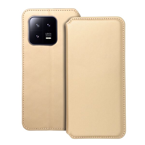 Husă flip cover pentru  Xiaomi 13, aurie