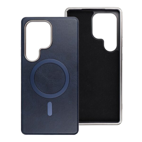 Husă protecție Gentleman compatibilă MagSafe pentru Samsung Galaxy S26 Ultra, albastră