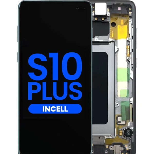 Display compatibil cu Samsung Galaxy S10+ Plus (G975), In-Cell, cu ramă neagră
